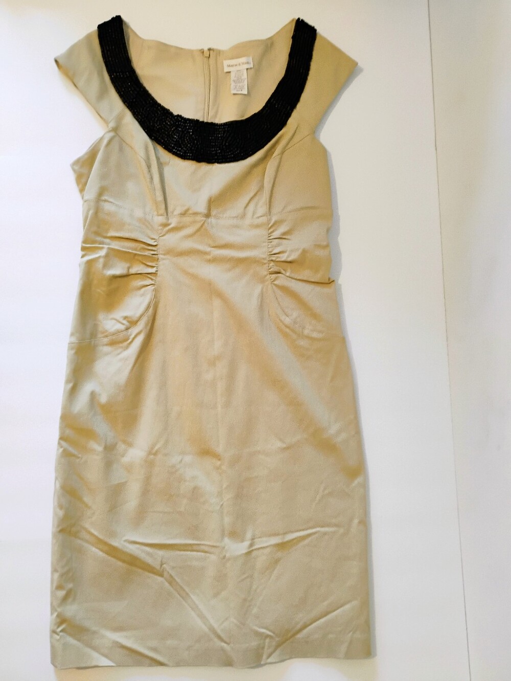 Vintage Monroe & Main Khaki Embellished form fitting dress